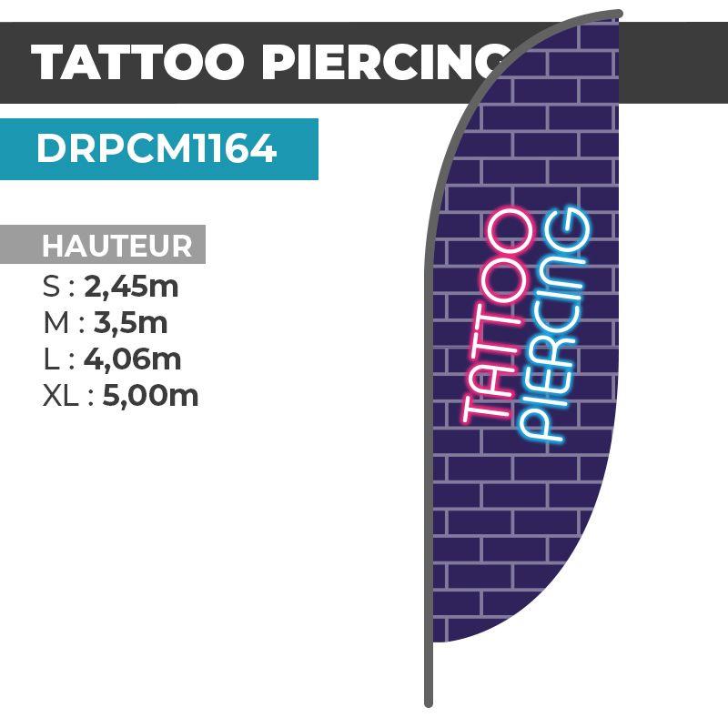 Drapeau TATTOO PIERCING