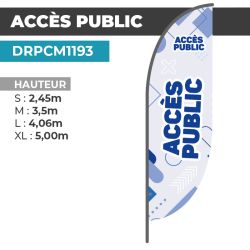 Drapeau ACCÈS PUBLIC