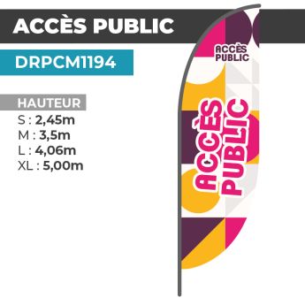 Drapeau ACCÈS PUBLIC