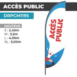 Drapeau ACCÈS PUBLIC
