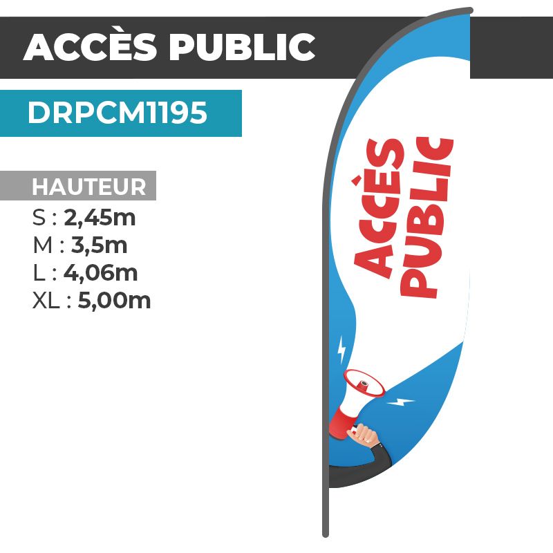 Drapeau ACCÈS PUBLIC