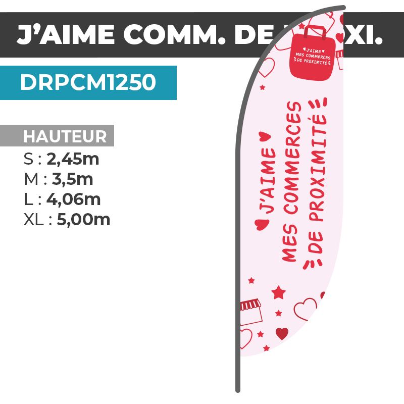 Drapeau J'AIME MES COMMERCES DE PROXIMITÉ