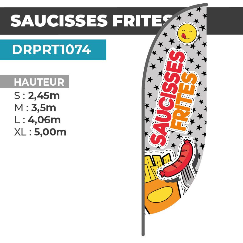 Drapeau SAUCISSES FRITES