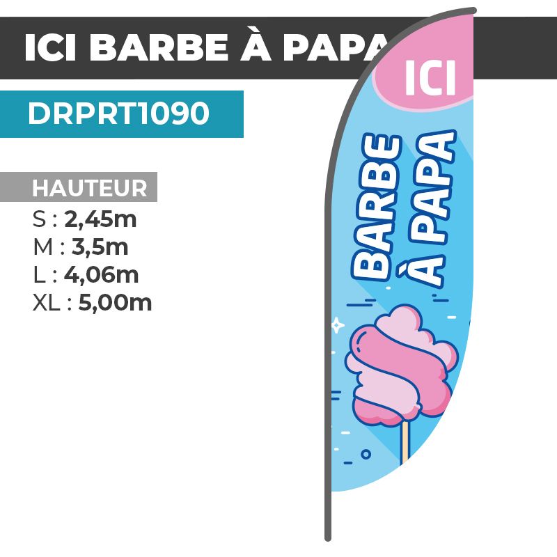 Drapeau ICI BARBE À PAPA