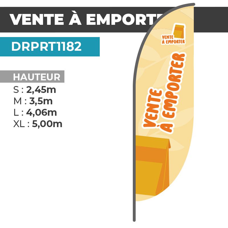 Drapeau VENTE À EMPORTER