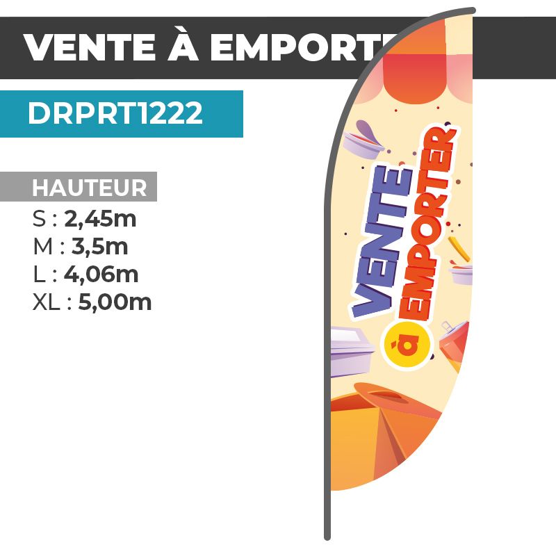 Drapeau VENTE À EMPORTER