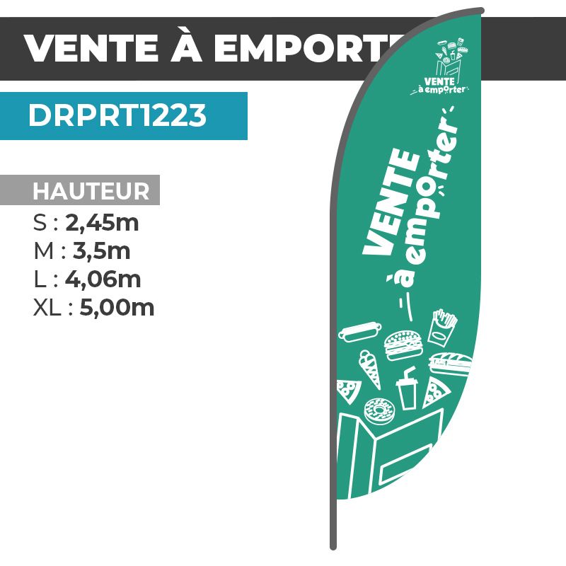 Drapeau VENTE À EMPORTER