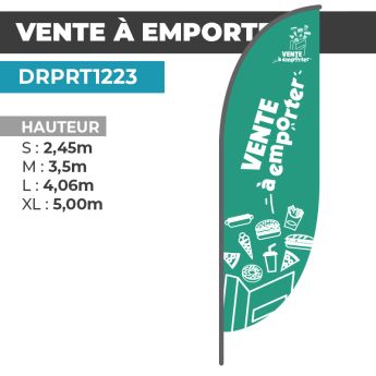 Drapeau VENTE À EMPORTER