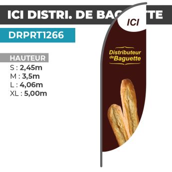 Drapeau ICI DISTRIBUTEUR BAGUETTE