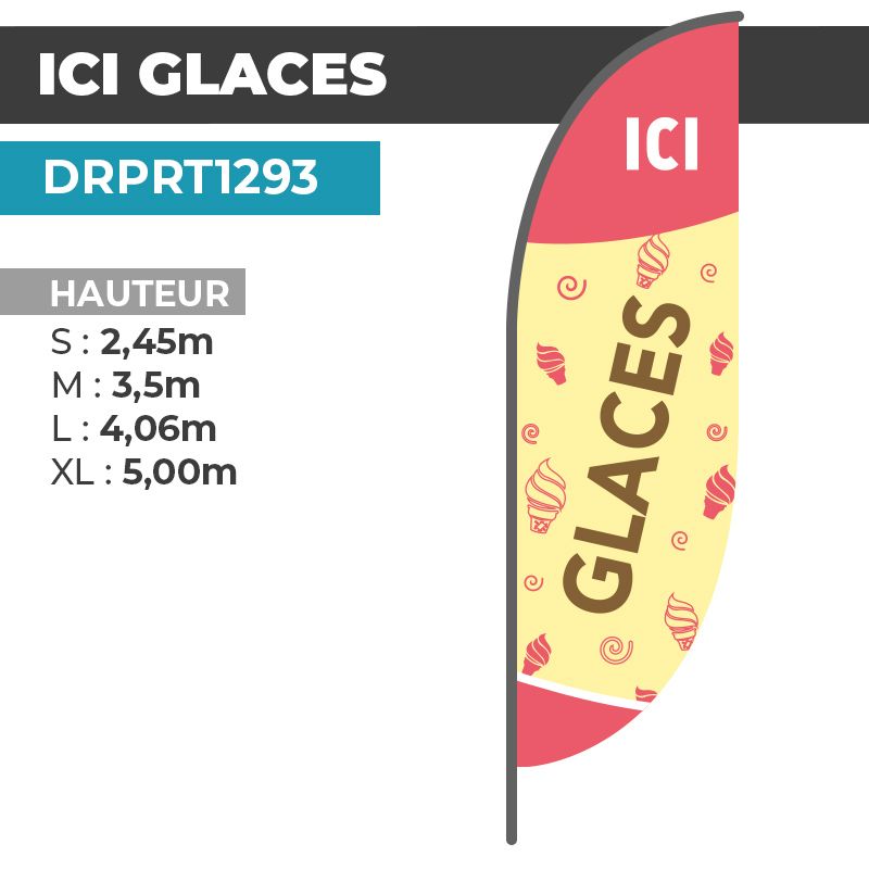 Drapeau ICI GLACES