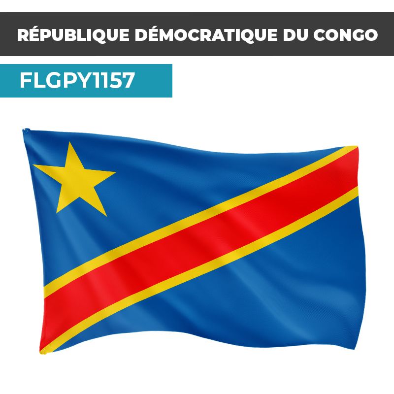 Drapeau RÉPUBLIQUE DÉMOCRATIQUE DU CONGO