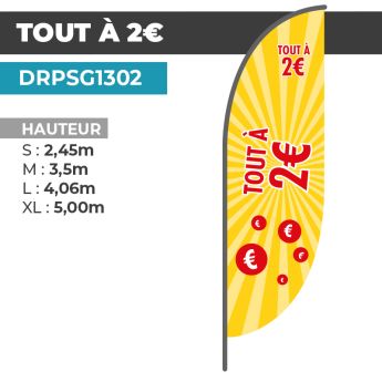 Drapeau TOUT À 2€