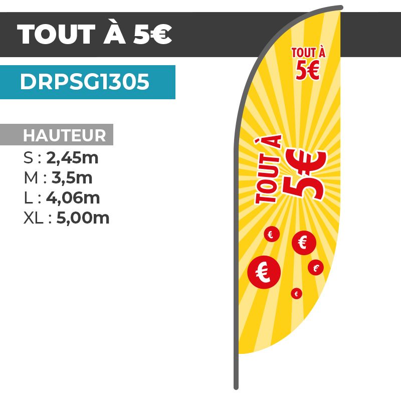 Drapeau TOUT À 5€