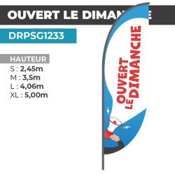 Drapeau OUVERT LE DIMANCHE
