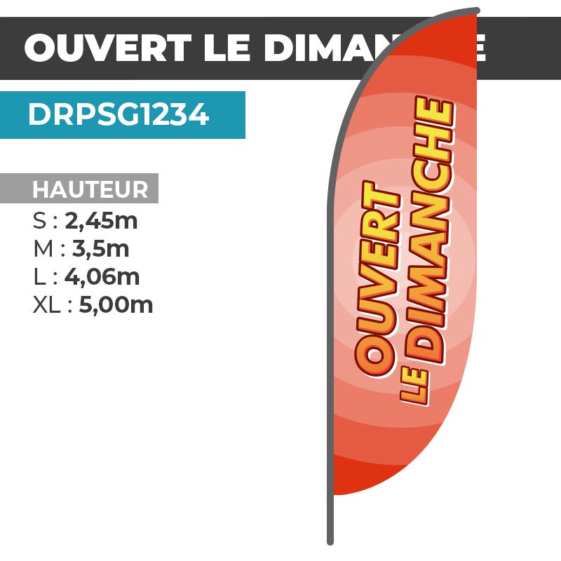 Drapeau OUVERT LE DIMANCHE