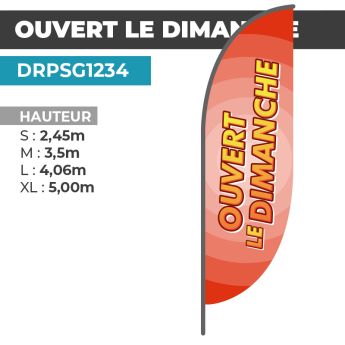 Drapeau OUVERT LE DIMANCHE