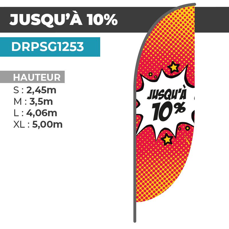 Drapeau JUSQU'À -10%