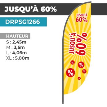 Drapeau JUSQU'À -60%