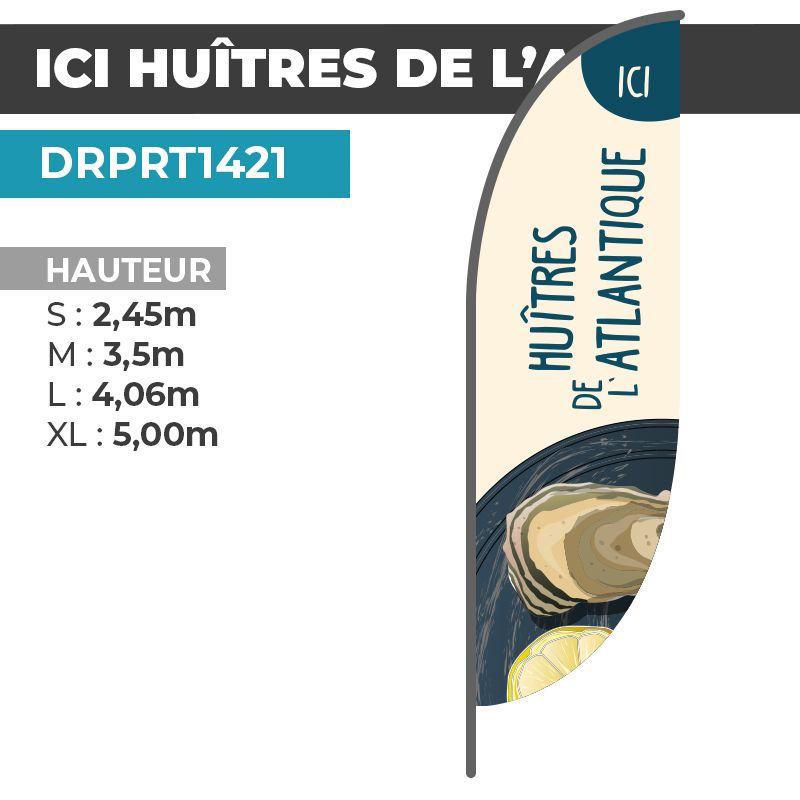 Drapeau HUITRES DE L'ATLANTIQUE