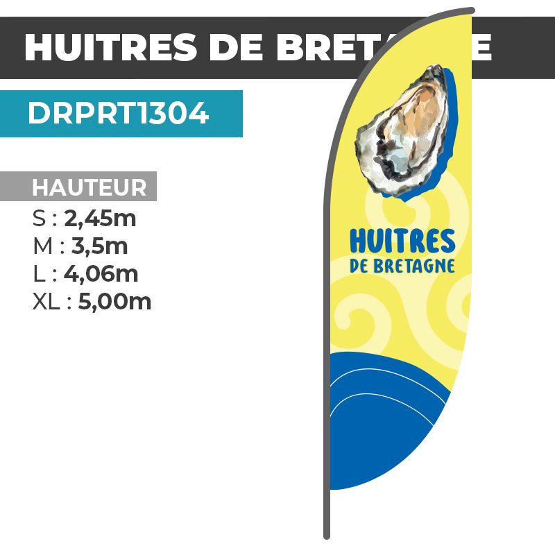 Drapeau HUITRES DE BRETAGNE