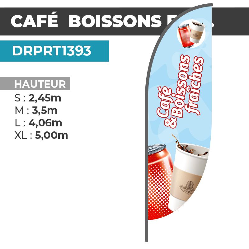Drapeau CAFÉ BOISSONS FRAÎCHES