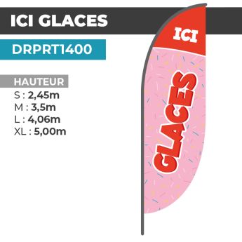 Drapeau ICI GLACES 
