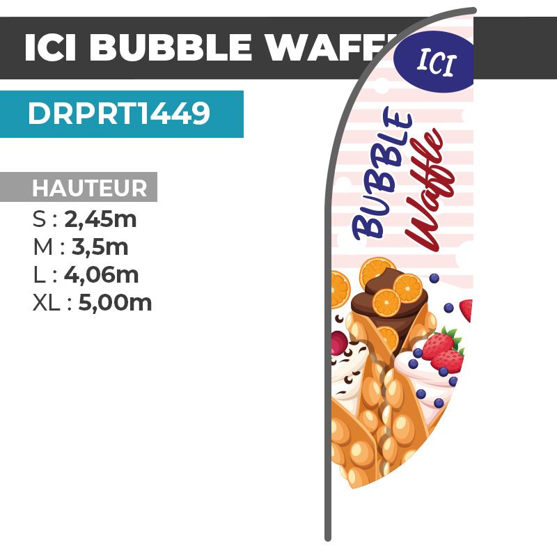 Drapeau ICI BUBBLE WAFFLE