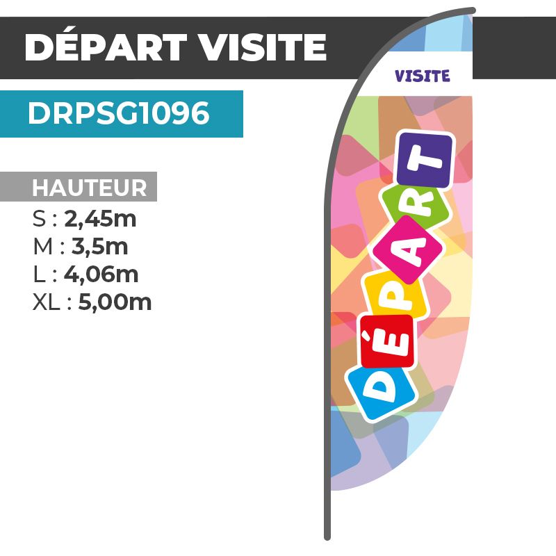 Drapeau DÉPART VISITE