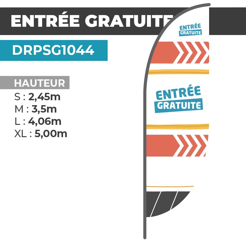 Drapeau ENTRÉE GRATUITE