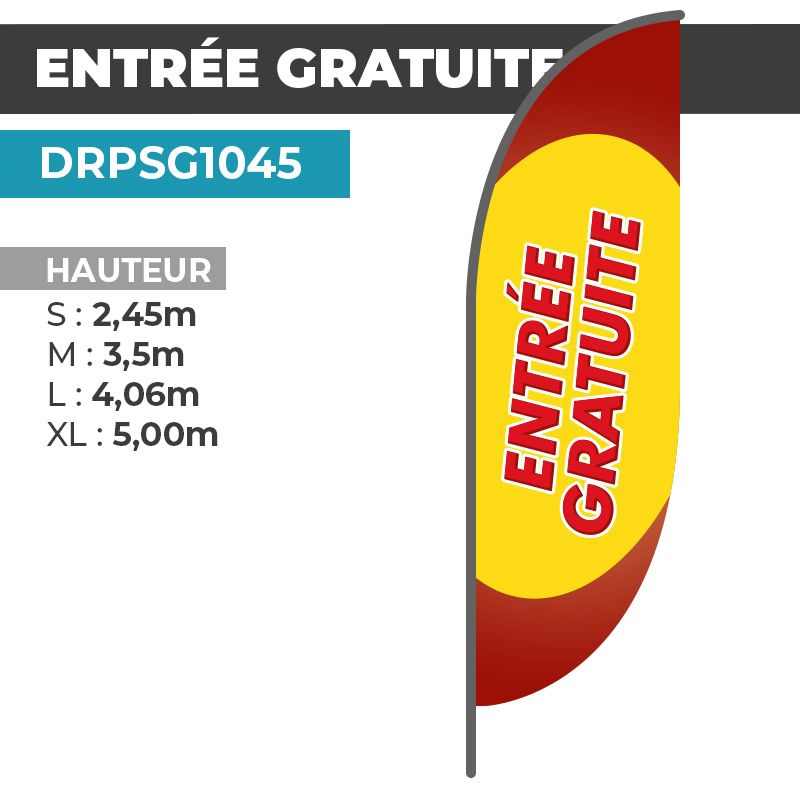 Drapeau ENTRÉE GRATUITE