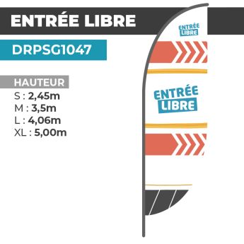 Drapeau ENTRÉE LIBRE