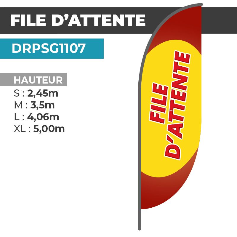 Drapeau FILE D'ATTENTE