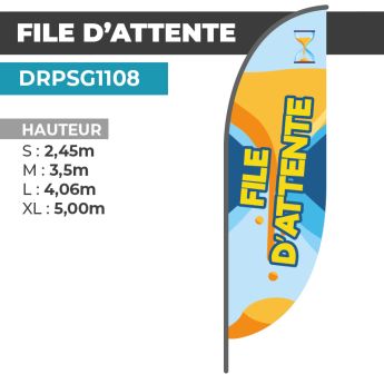 Drapeau FILE D'ATTENTE