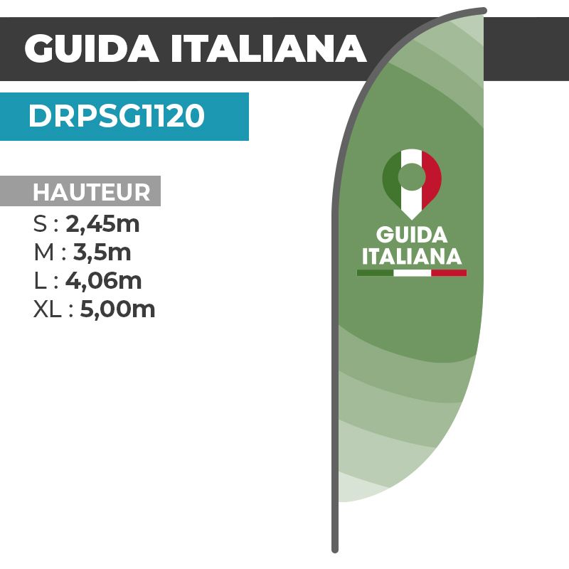 Drapeau GUIDE ITALIEN GUIDA ITALIANA