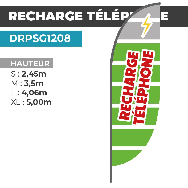 Drapeau RECHARGE TÉLÉPHONE