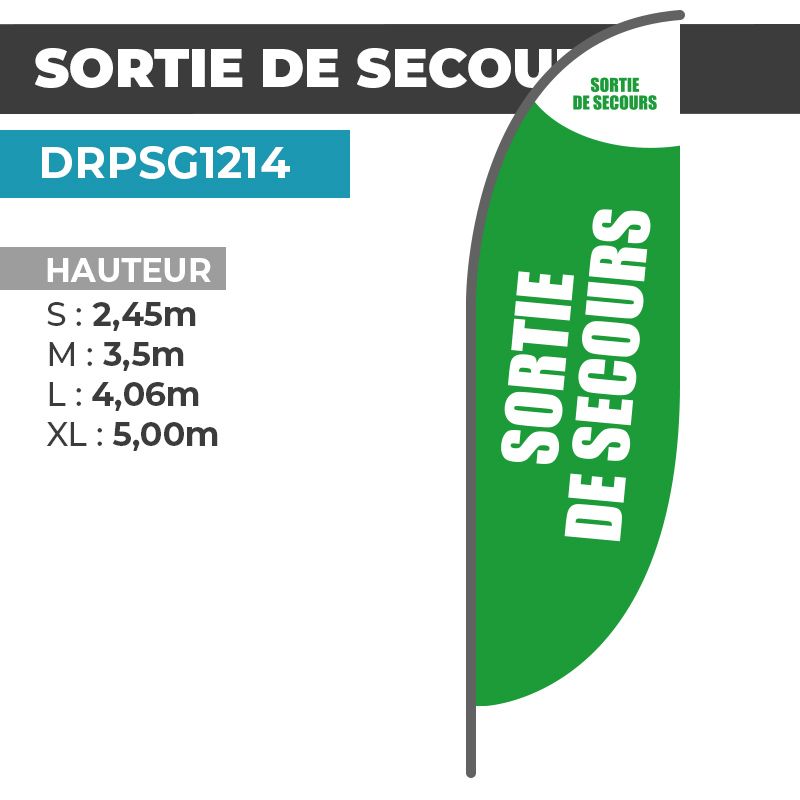 Drapeau SORTIE DE SECOURS