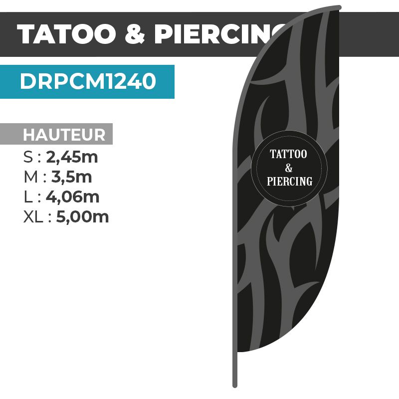 Drapeau TATTOO et PIERCING