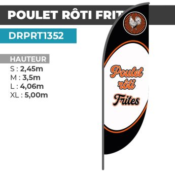 Drapeau POULET RÔTI FRITES