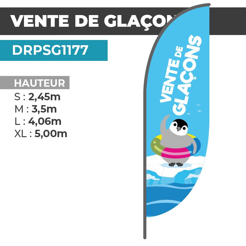 Drapeau ICI VENTE DE GLAÇONS