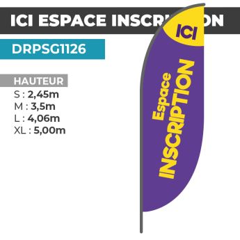 Drapeau ICI INSCRIPTION