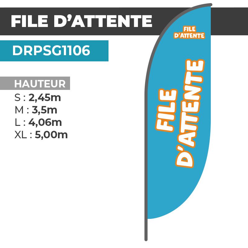 Drapeau FILE D'ATTENTE
