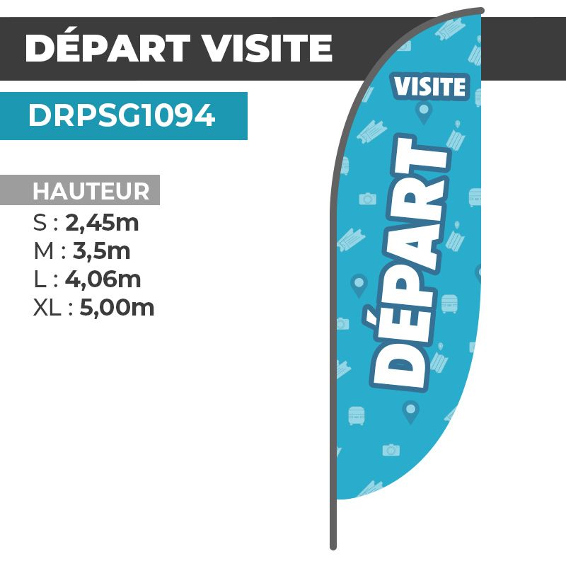 Drapeau DÉPART VISITE