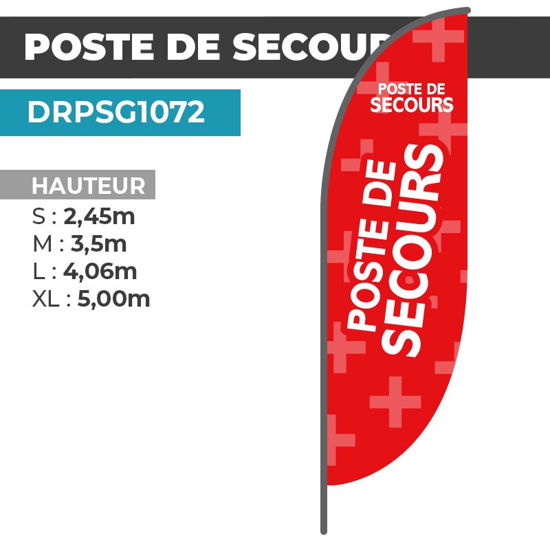 Drapeau POSTE DE SECOURS