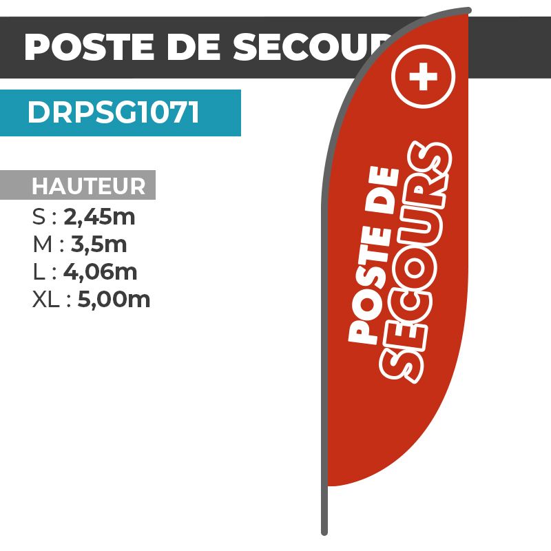 Drapeau POSTE DE SECOURS