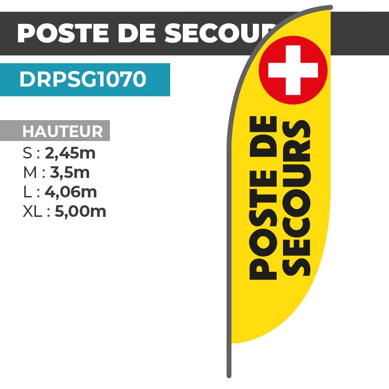 Drapeau POSTE DE SECOURS