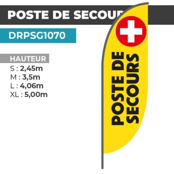 Drapeau POSTE DE SECOURS