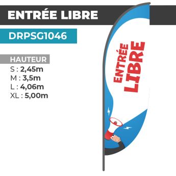 Drapeau ENTRÉE LIBRE