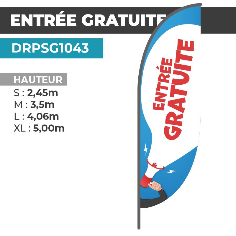 Drapeau ENTRÉE GRATUITE