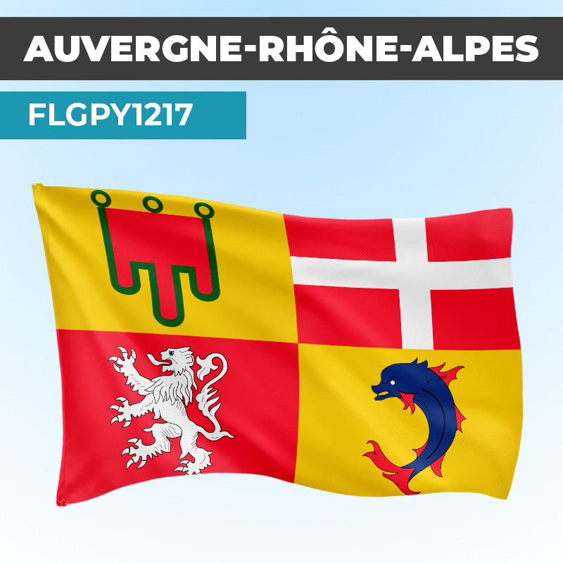 Drapeau AUVERGNE RHÔNE ALPES | Pavillon | Provinces Françaises