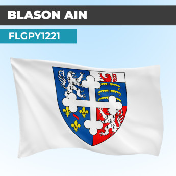 Drapeau AIN | Pavillon Blanc | Blason Armoirie